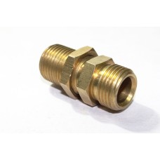 Brass Bulkhead Hex Nipple Adapter Male End